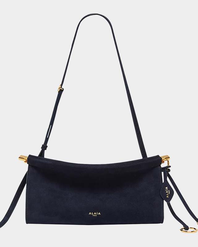 Le Click East-West Suede Shoulder Bag